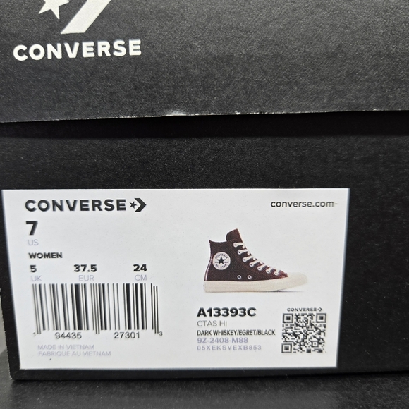 Converse Chuck Taylor All Star High Snakeskin Dark Whiskey Women's Shoes Size 7 - Picture 8 of 8